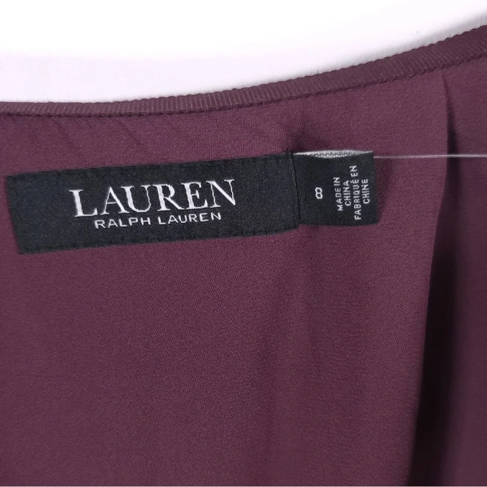 NWT LAUREN RALPH LAUREN Floral Crinkle Georgette Miniskirt‎ Purple Multi Size 8